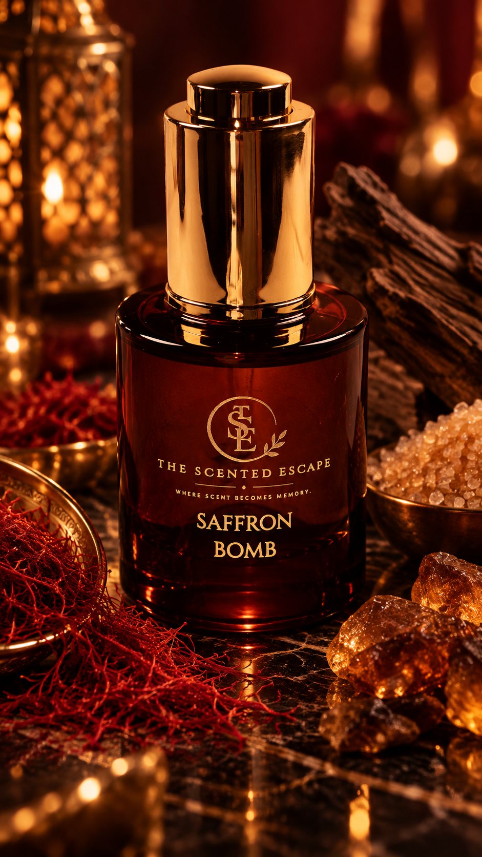 Saffron Bomb luxury perfume oil by The Scented Escape